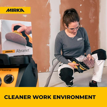 Mirka 9A-241-100 Discos de lijado de malla abrasiva de grano 100 de 6 pulgadas, caja de 50 discos