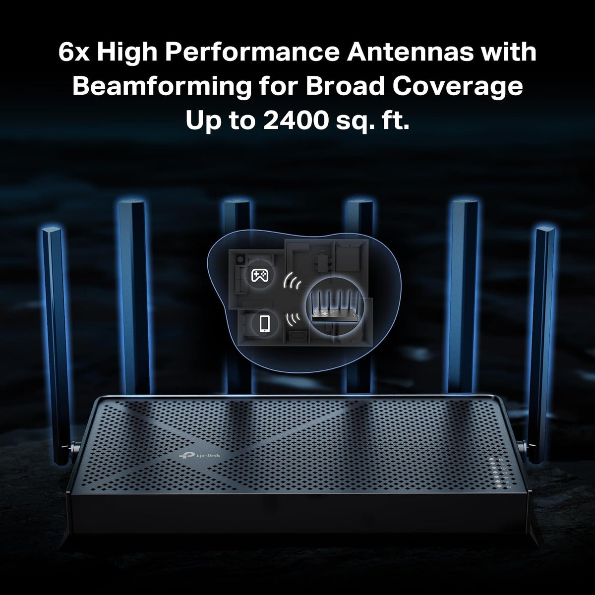 TP-Link Archer BE6500 Router Wi-Fi 7 de doble banda (Archer BE400) | Puertos duales de 2.5 Gbps USB 3.0 | Cubre hasta 2.400 Sq. pies y 90 dispositivos | CPU de cuatro núcleos | HomeShield, IoT privado