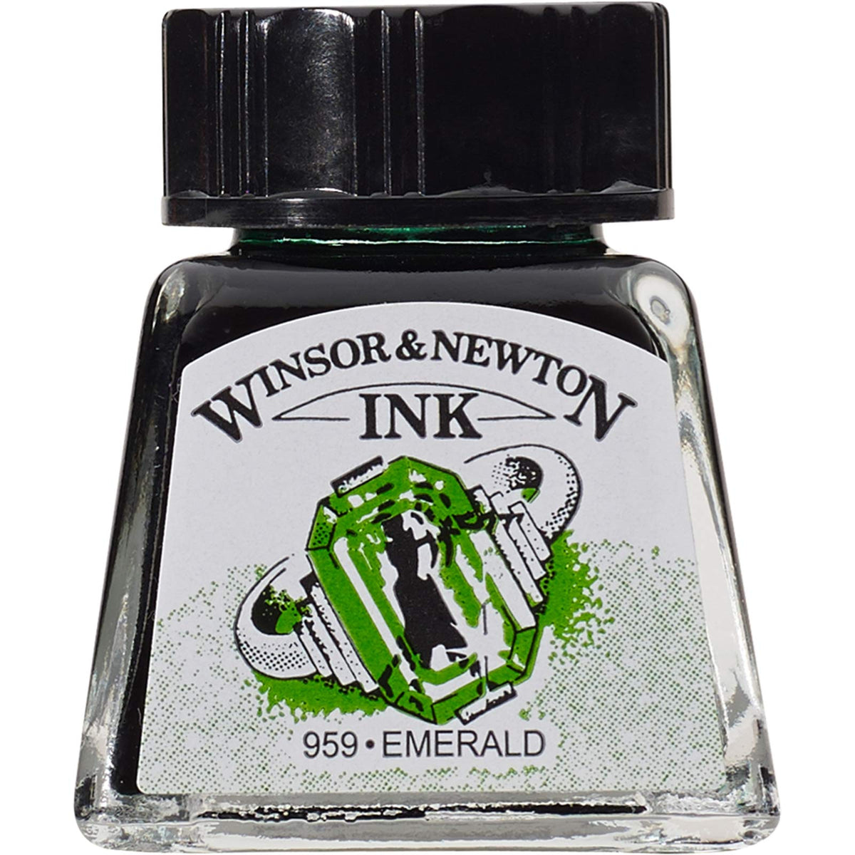 Winsor & Newton tinta de dibujo de secado rápido - Verde (Emerald) - 14 ml - Tinta de Dibujo