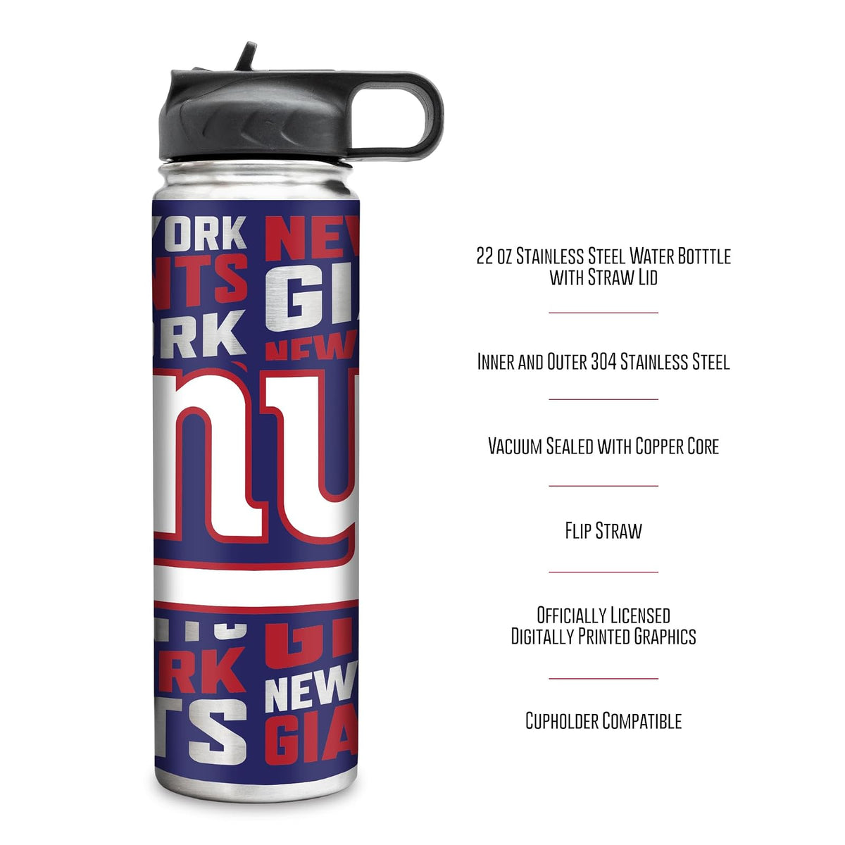 Rico Industries NFL Football San Francisco 49ers - Vaso de acero inoxidable con tapa, ideal para café, té, agua o cócteles