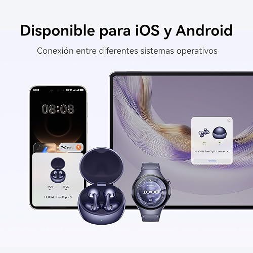 HUAWEI FreeClip 2 S Audífonos Azul | Tecnología adaptativa de ajuste abierto, Llamadas claras, Audio espacial sin límites, IP57, iOS&Android