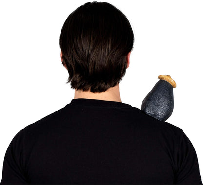 REV Mascota de Hombro Aguacatito con Sombrero y Bigote Adulto, Accesorio ShoulderBuddy en Látex Divertido para Fiestas Mexicanas, Halloween, Porras y Eventos