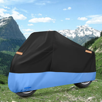 Nilight - Funda de Motocicleta Universal para Todas Las Estaciones, Tela Oxford con Agujero de Bloqueo, Impermeable, Duradera UV con Bolsa de Almacenamiento y Tira Reflectante Protectora, se Adapta a