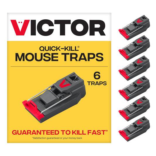 Victor M123SSR - Trampa para Mouse de rápida Matanza fácil, 6 trampas Reutilizables para Mouse Victor
