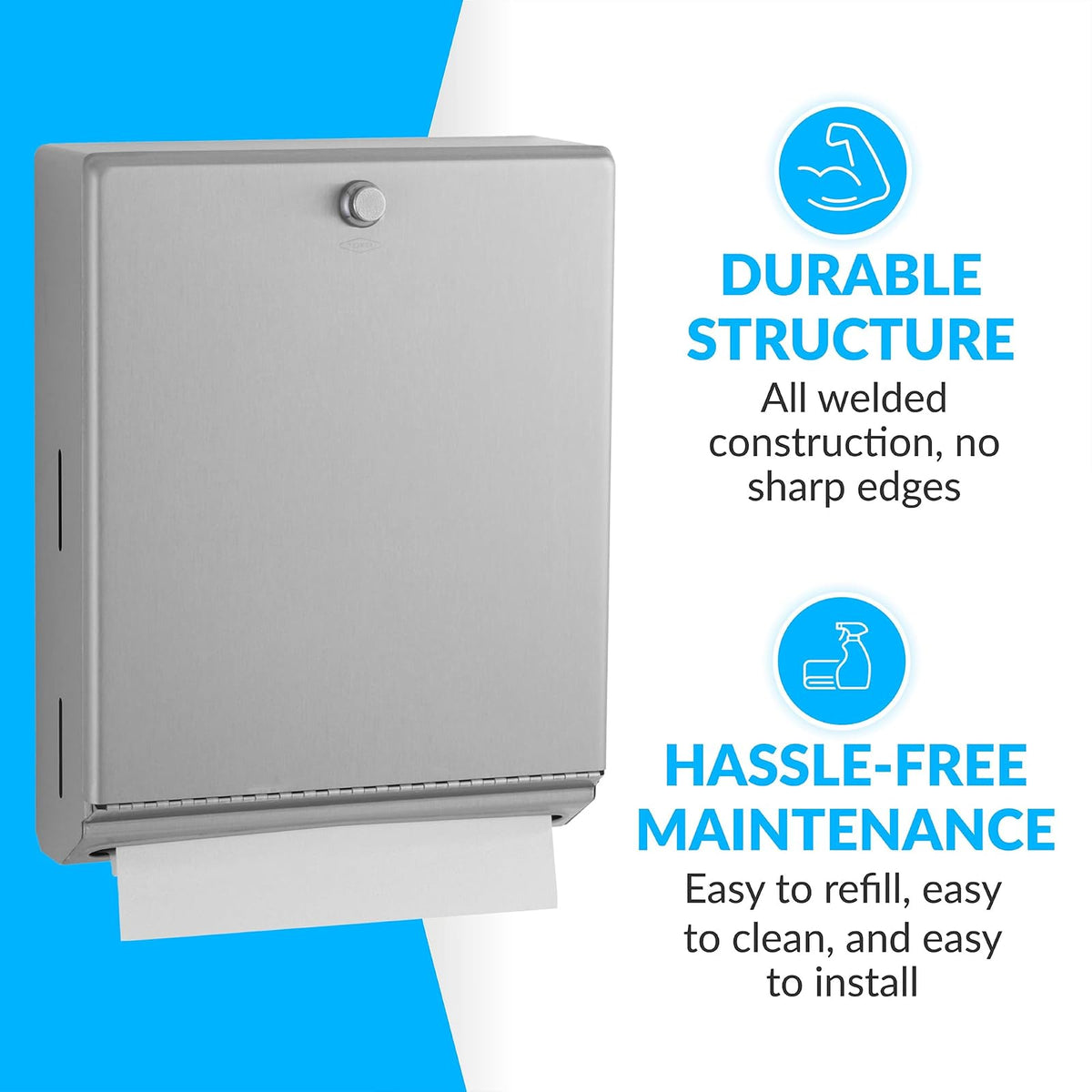 Bobrick B-2620 Stainless 10.75" x 14" Paper Towel Dispenser