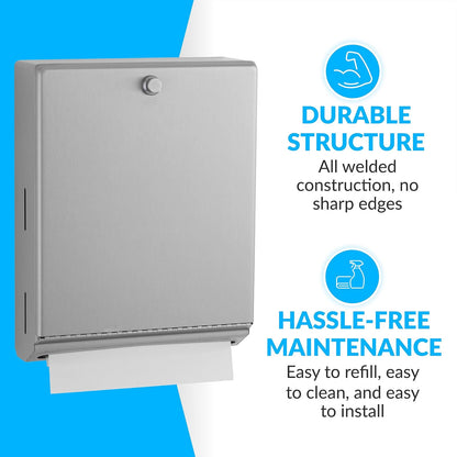 Bobrick B-2620 Stainless 10.75" x 14" Paper Towel Dispenser