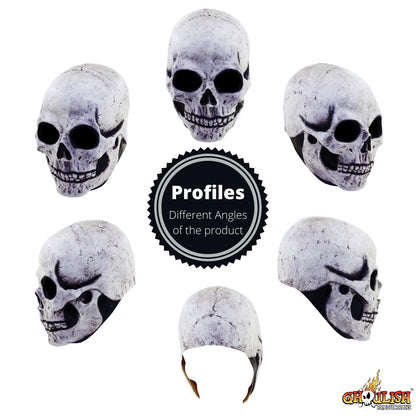 White Skull, Máscara de Craneo de Calavera Calaca, Máscaras de Calaveras de la Muerte Ideal para Halloween y Día de Muertos