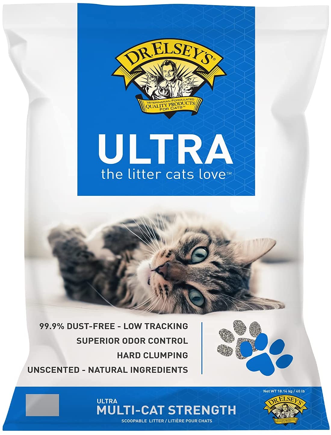 Dr. Elsey's Precious Cat Ultra Arena Aglutinante para Gato - 40 lb - empaque estándar