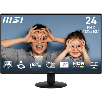 MSI Monitor Pro MP242L 24"/ IPS/ 1920 x 1080 (FHD)/ Adaptive-Sync/HDR Ready/ 100HZ/ 1ms (MPRT) / 4ms (GTG)/ NO VESA