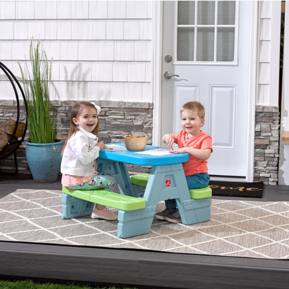 Step31 402499 Mesa de Picnic con sombrilla Sun & Shade, Multicolor