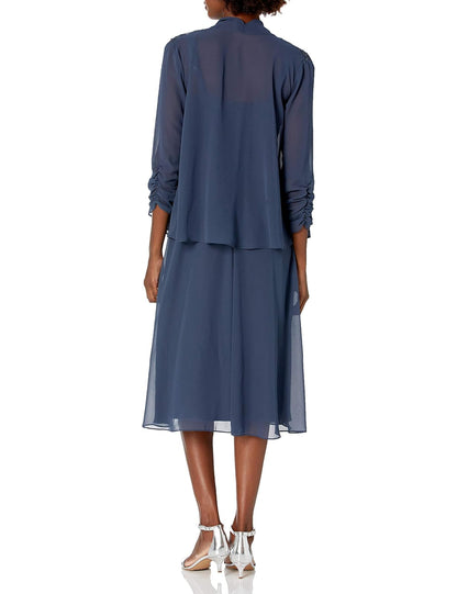 Emma Street 2 Piezas de chifón y Chamarra con abalorio con Falda Vestido para Ocaciones Especiales para Mujer