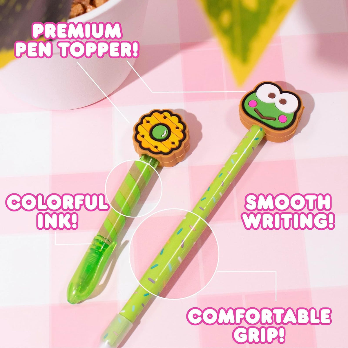 Hello Kitty & Friends - Juego de bolígrafos múltiples, 10 bolígrafos para cuaderno Kawaii, sellos, y más artículos de papelería Sanrio, divertidos suministros de oficina, lindos suministros