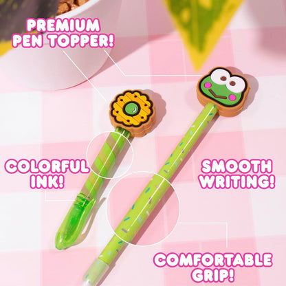 Hello Kitty & Friends - Juego de bolígrafos múltiples, 10 bolígrafos para cuaderno Kawaii, sellos, y más artículos de papelería Sanrio, divertidos suministros de oficina, lindos suministros