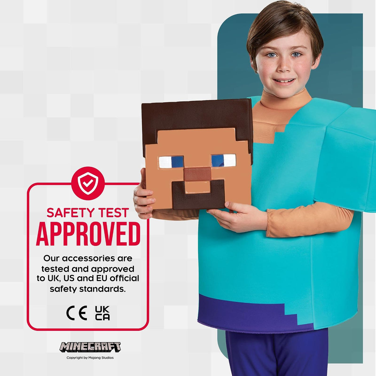 Disguise Steve Classic Minecraft Costume, Multicolor, Large (10-12)