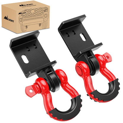Nilight 92106B Receptor de Enganche con Grillete 2 Pulgadas, 45,000 LB - Toyota Tacoma D-Ring Grillete
