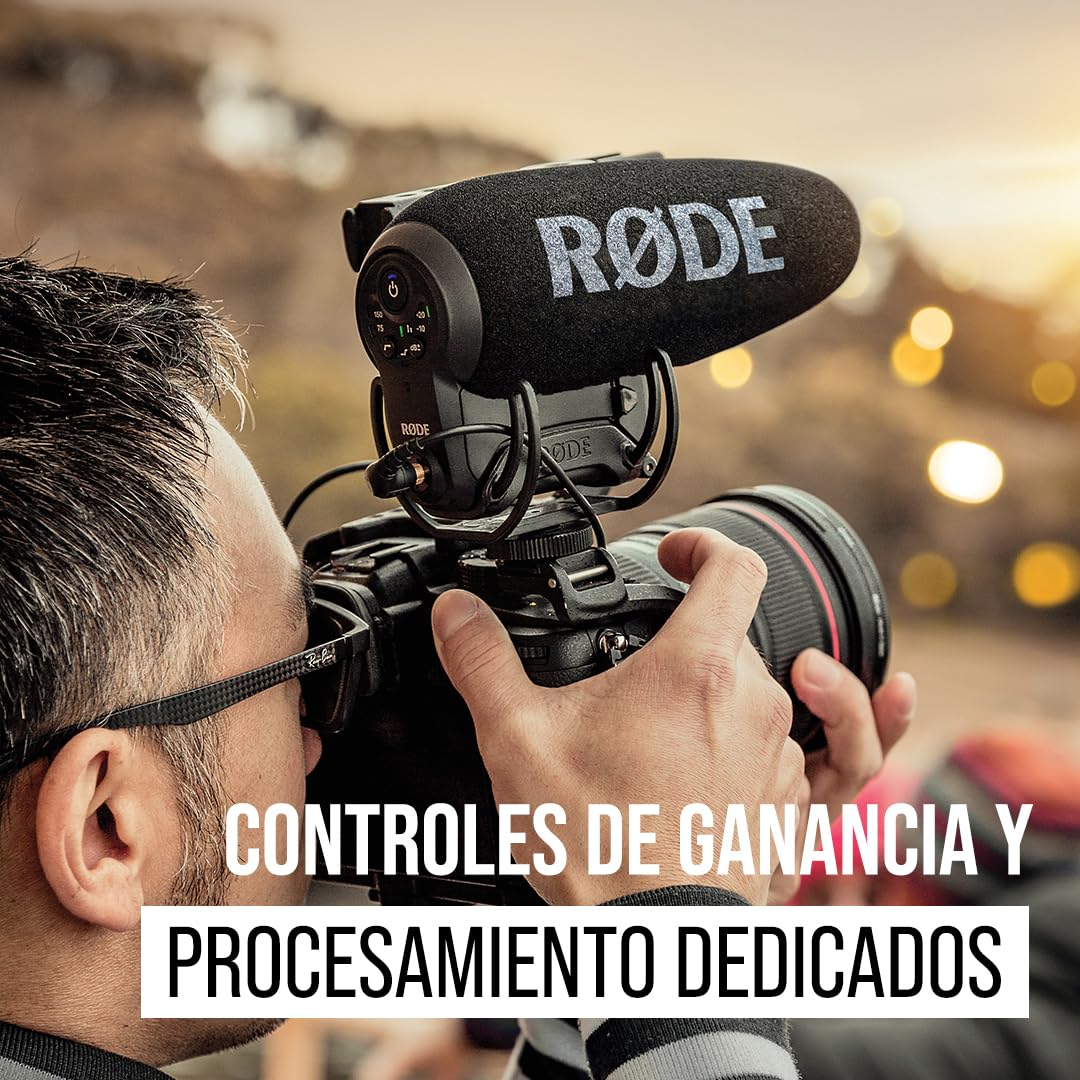 Rode VideoMic Pro+ micrófono condensador compacto direccional para cámara de fotos