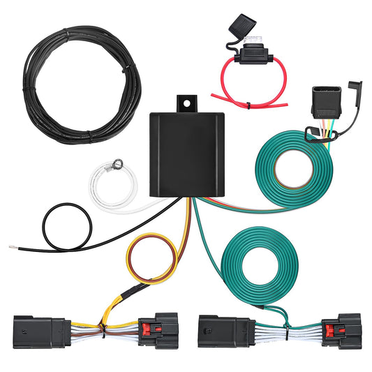 Nilight Kit de arnés de cableado de Remolque de 4 vías 56407 para el Lado del vehículo, arnés de Cable de Remolque JL Personalizado Compatible con Wrangler JL 2018-2023 y Gladiator 2020-2023, 2 años