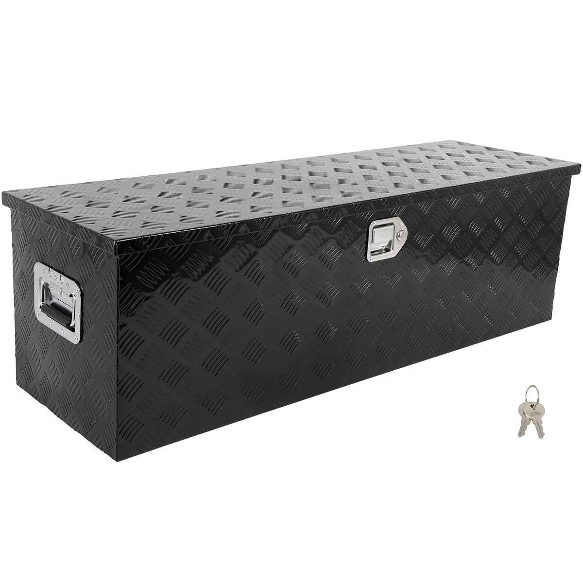 SCITOO - Caja de herramientas de aleación de aluminio resistente de 49 pulgadas, caja de herramientas de aluminio para remolque, caja de aluminio para camioneta, cama, caravana, remolque, rectángulo