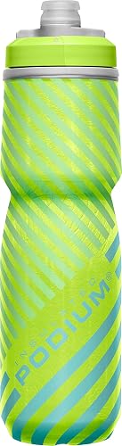 CamelBak Podium Chill Bike - Botella de agua con aislamiento para apretar, color lima/azul, 24 onzas