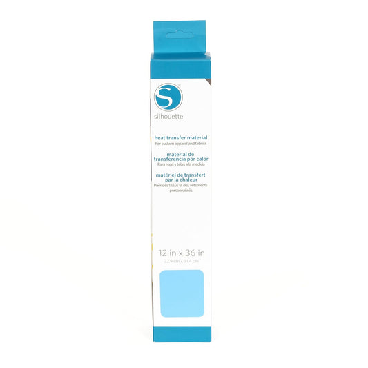 Silhouette HEAT-12SM-LTBLU Smooth Heat Transfer Material, 12 inch x 36 inch, light blue