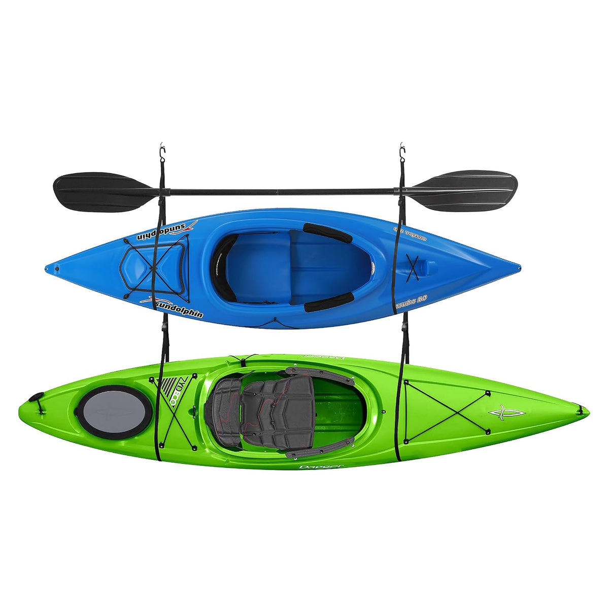 RAD Sportz - Soporte para Kayak de Pared o Techo para Tablas de Surf, Tablas de Remo, Sup o Canoa, Correas Ajustables para Kayak