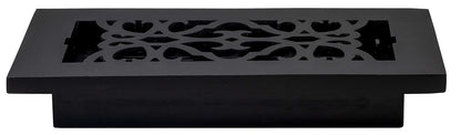 Decor Grates AC408-BLK - Registro victoriano para piso, 4 x 8 pulgadas, hierro fundido, negro