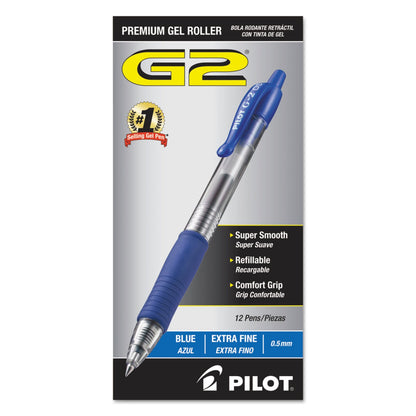 Pilot G2 Bolígrafos Retráctiles de Tinta de Gel Premium - Azul - Patchwork - Recargable