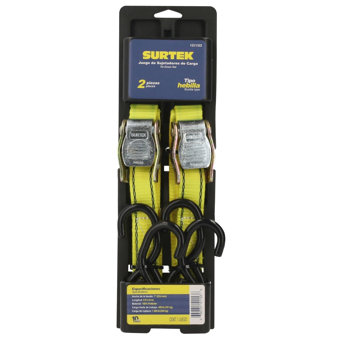 Surtek 151153 Sujetadores Tipo Hebilla 1", Juego de 2