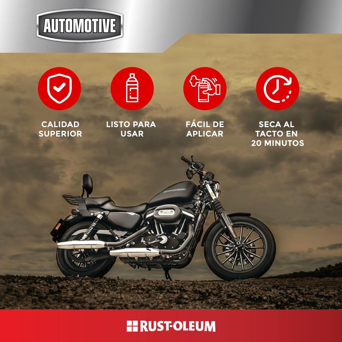 Rust-Oleum Esmalte Aerosol Automotive Llantas-Rines Negro Mate 312 g