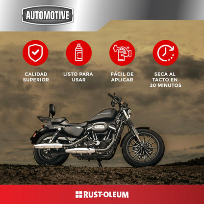 Rust-Oleum Esmalte Aerosol Automotive Alta Temperatura Negro Mate 340 g
