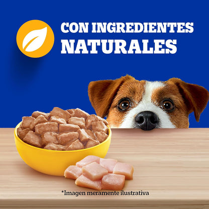 Pedigree Alimento Húmedo Raza Pequeña Sabor Res en paté Filetes 24 Sobres