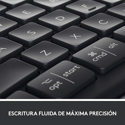 Logitech Ergo K860 Teclado inalámbrico y ergonómico - Teclado Partido, Escritura Natural, conectividad Bluetooth y USB, Compatible con Windows/Mac - Negro