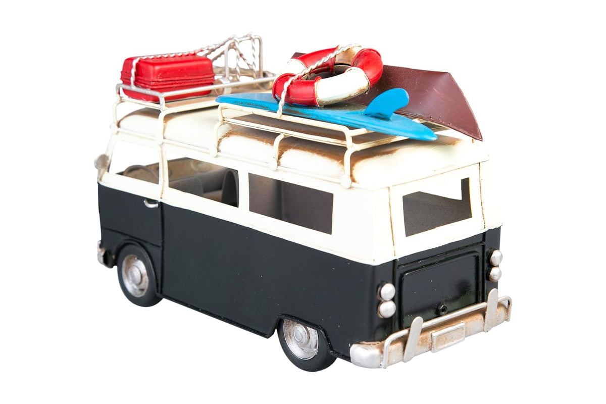 Running Combi Kayak | Estilo Vintage | Adornos de Escritorio | para Oficina y hogar | Combi a Escala | Negra | 17 x 19 cm