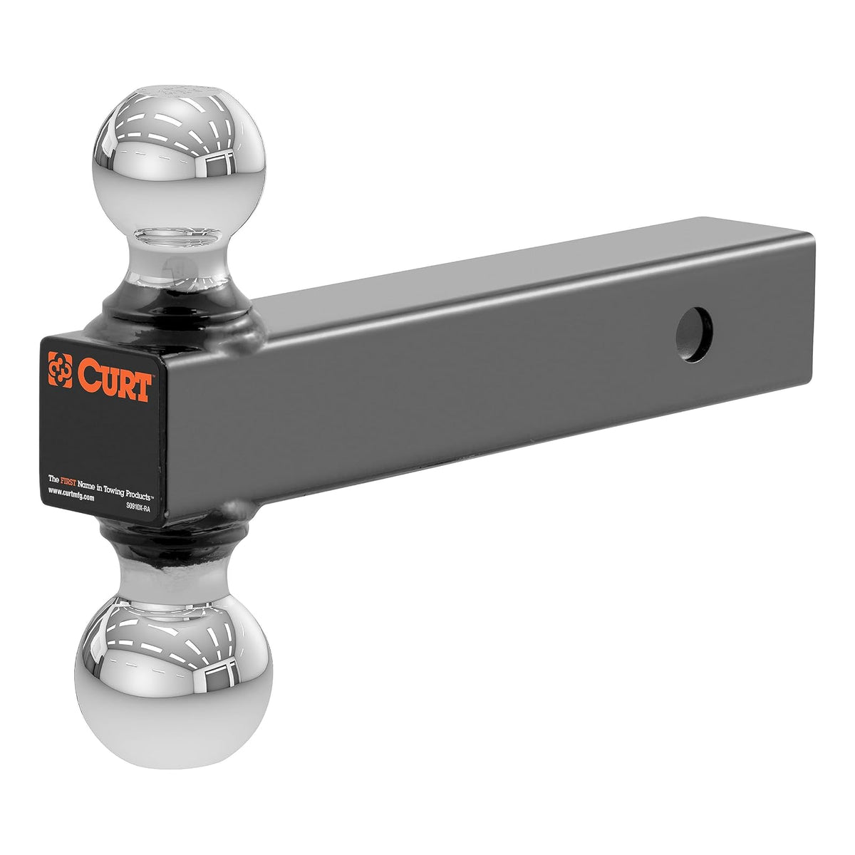 CURT 45002 Soporte de bola de enganche de remolque multibola, 2, bolas de 2-5/16 pulgadas, se adapta a receptores de 5 pulgadas, 4,5 kg