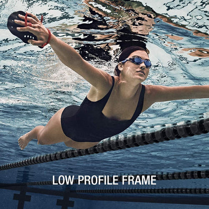 Speedo Unisex-Adult Swim Goggles Hydrosity, Mirrored Charcoal + Gorro de natación Unisex para Adultos