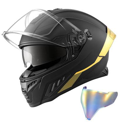 VEVOR Casco de Moto Integral Talla L, Casco Integral para Motocicleta con Visera Doble, Carcasa de ABS, Ligero y Cómodo para Adultos, para Motocross y Motociclismo Urbano, Homologado por Dot y ECE