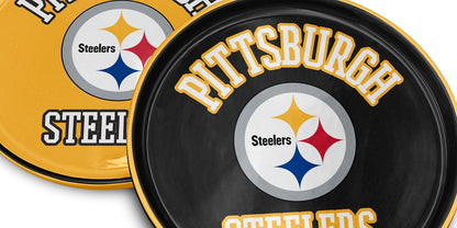 Proformance Home NFL Pittsburgh Steelers Home and Away - Paquete de 2 platos redondos para servir