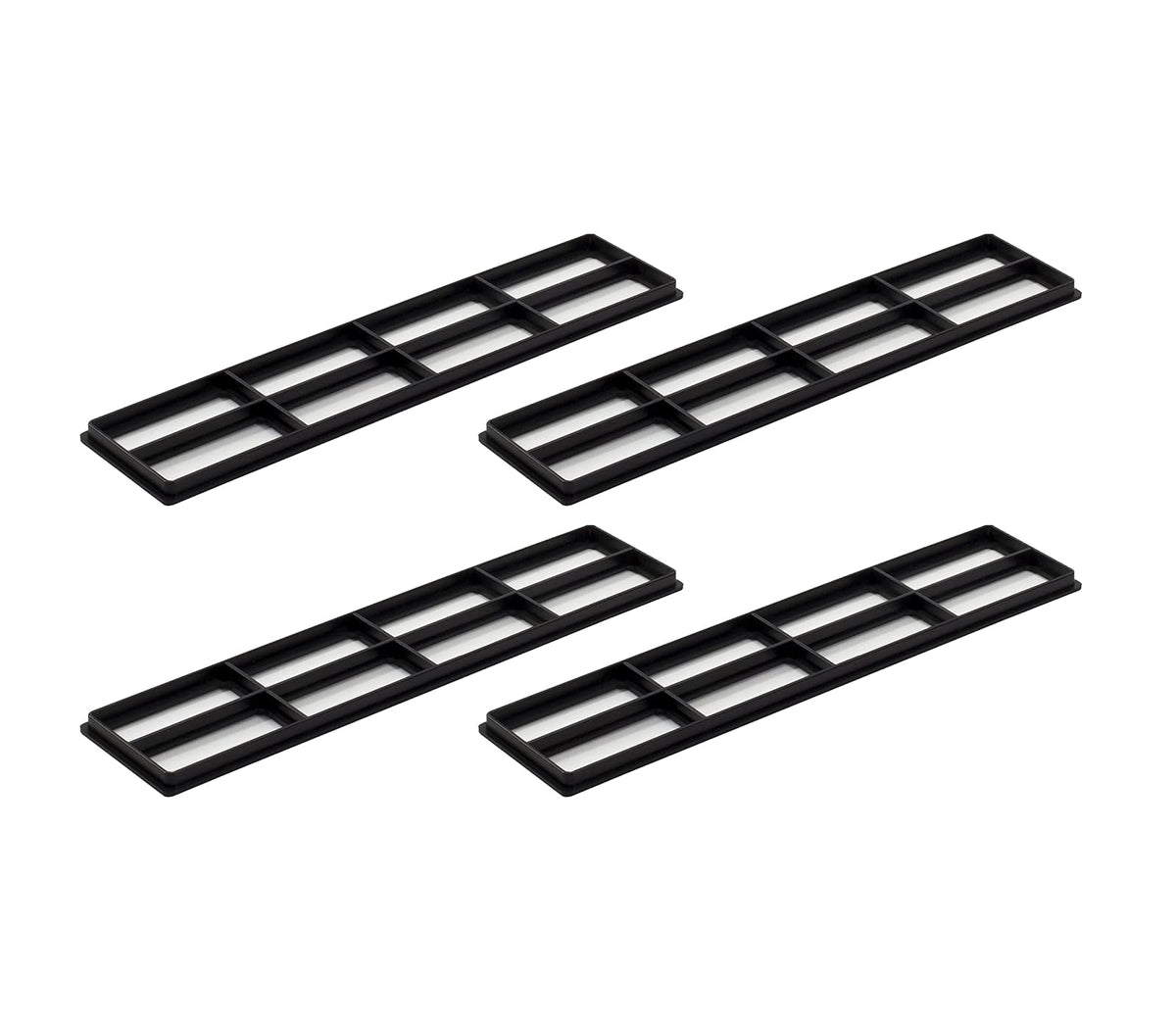Decor Grates FRP212 - Retenedor de filtro de aire para rejillas de decoración, 2 x 12 pulgadas, paquete de 4, color negro