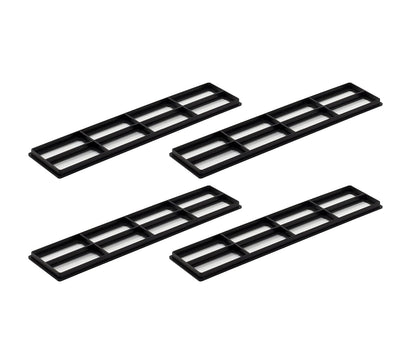 Decor Grates FRP212 - Retenedor de filtro de aire para rejillas de decoración, 2 x 12 pulgadas, paquete de 4, color negro