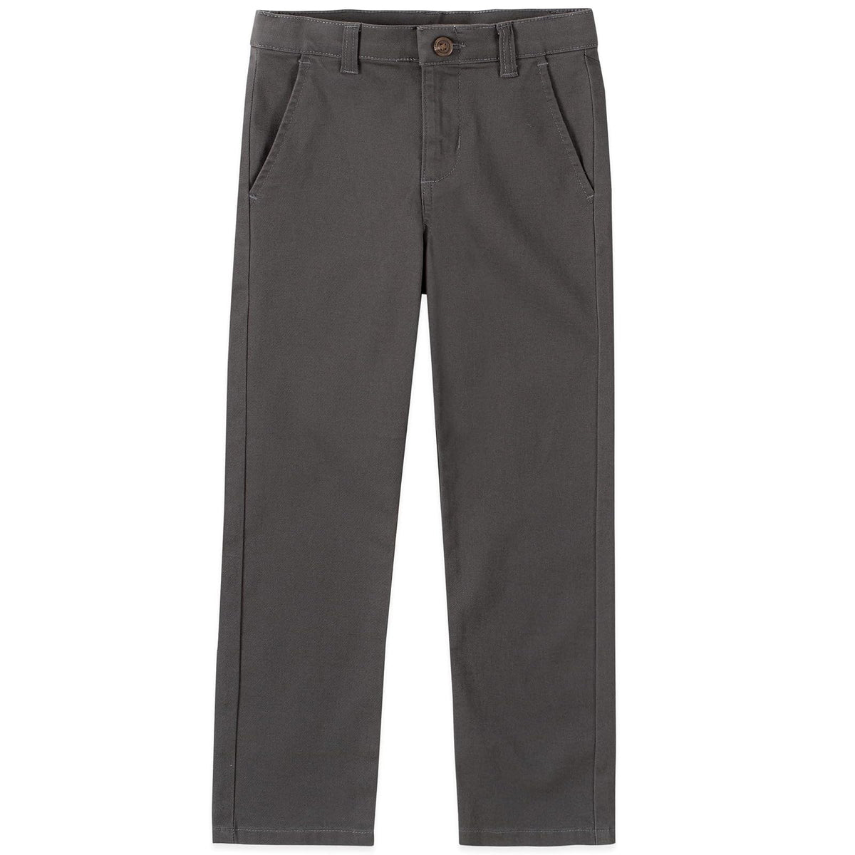 IZOD Pantalón de Sarga para Uniforme Escolar Niño - Gris - 18 Amplio