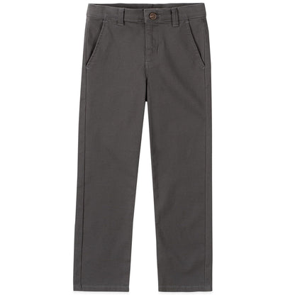 IZOD Pantalón de Sarga para Uniforme Escolar Niño - Gris - 18 Amplio