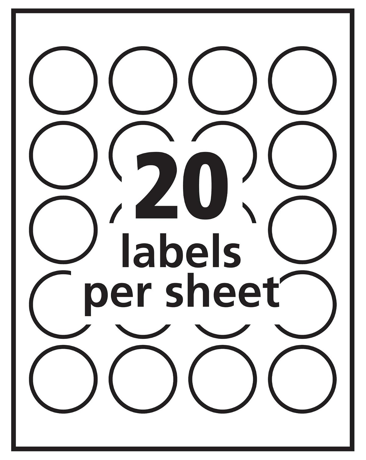 Avery 6582 - Etiquetas redondas multiusos transparentes y (diámetro de 4 cm, 500 unidades)