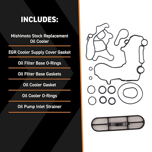 Mishimoto MMOC-F2D-03 Enfriador de Aceite de Repuesto para Ford Powerstroke 6.0L 2003-2007