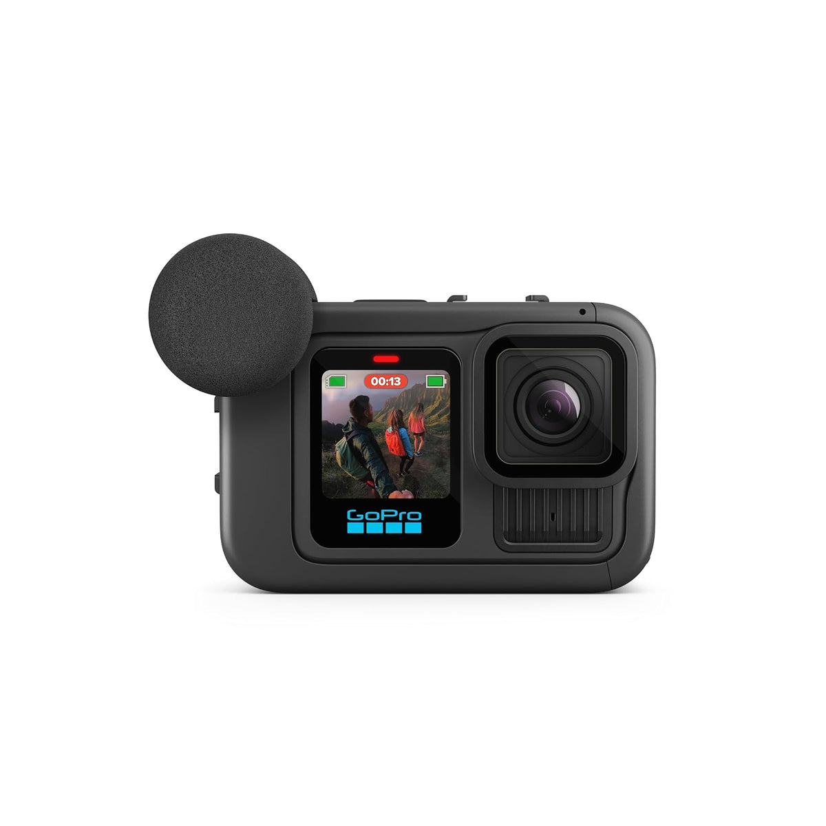 GoPro Media Mod (HERO13,HERO12, HERO11, HERO10 y HERO9) | Incluye parabrisas, hebilla de montaje vertical y tornillo de cabeza moleteada para grabación, audio y montaje