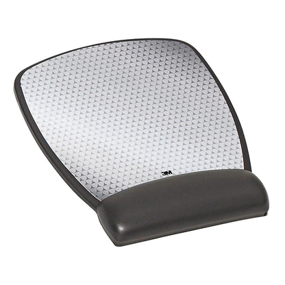 3M Precise Mouse Pad with Gel Wrist Rest, Soothing Gel Comfort with Durable, Easy to Clean Leatherette Cover, Optical Mouse Performance and Battery Saving Design, 8.6" x 6.8", Black (MW309LE)