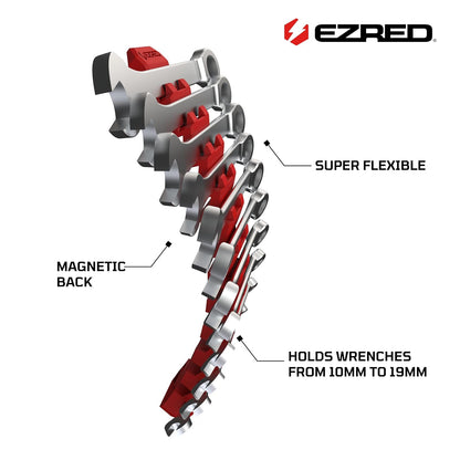 EZ RED - Soporte magnético flexible para llave de 12 ranuras, diseño delgado, organización de almacenamiento