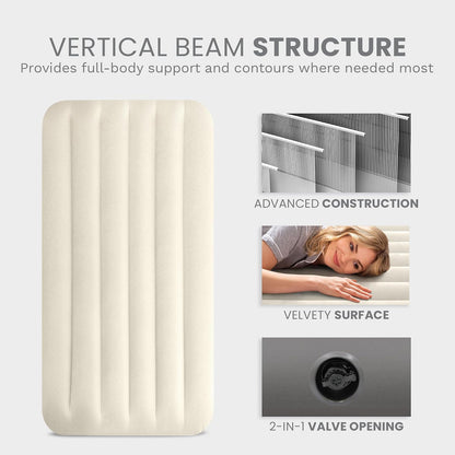 Intex Dura-Beam Colchón Individual Inflable, Serie estándar, Simple y Alta