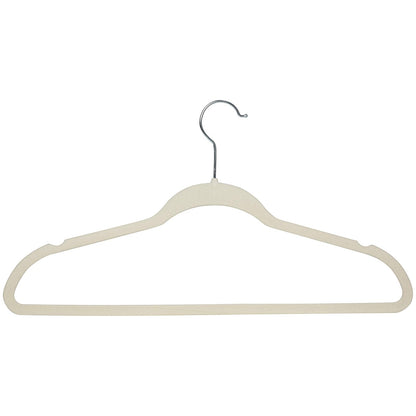 Simplifica el paquete de 10 unidades, evita arrugas y arrugas, bueno para blusas, camisas, color marfil 10 superdelgados de terciopelo, ahorra espacio, organización de armario, antideslizantes, duraderas perchas para vestidos, abrigos, pantalones