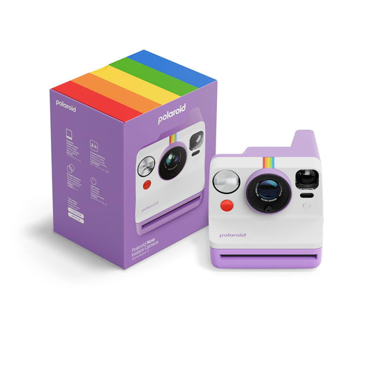 Polaroid Now 9159 - Cámara instantánea de 3ª generación, Color Morado | Enfoque automático de dos lentes, compatible con Polaroid I Type y película 600, USB-C recargable, disparador automático y
