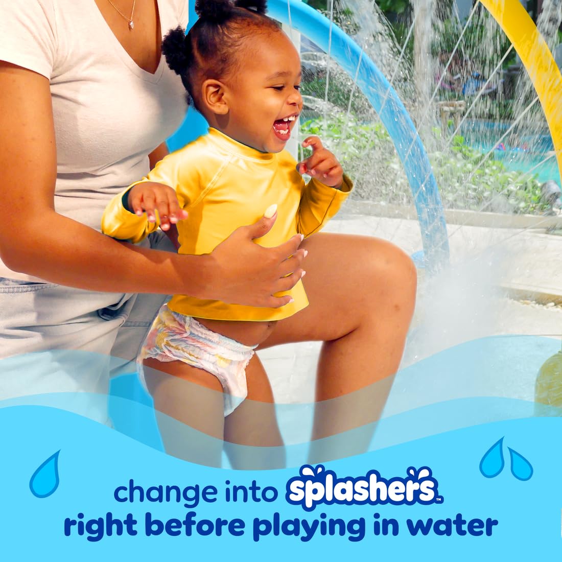 Pampers - Pantalones de natación desechables Splashers, grandes (> 31 libras), 17 unidades